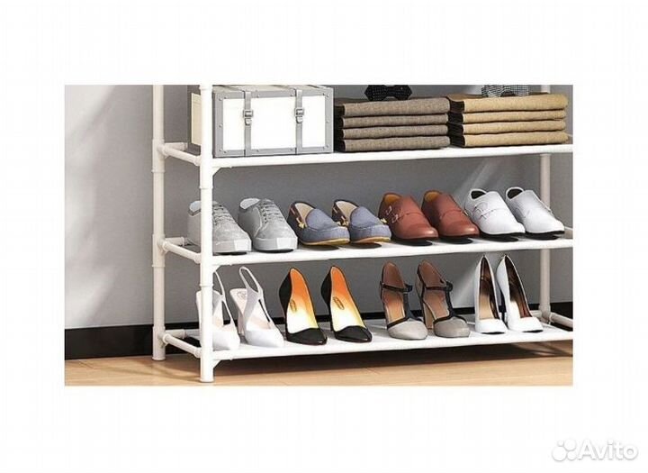 Вешалка для одежды с полкой для обуви