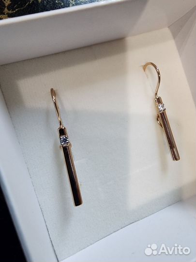 Серьги золото