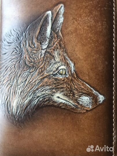 Ежедневник в кожаной обложке Лиса