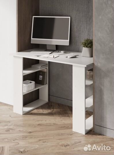 Новые компьютерные столы. Цвет: белый