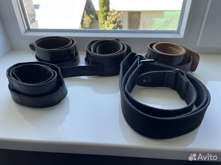 Кожаный гитарный ремень