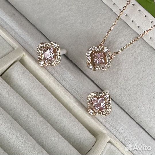 Серьги swarovski, кулон swarovski sparkling dance