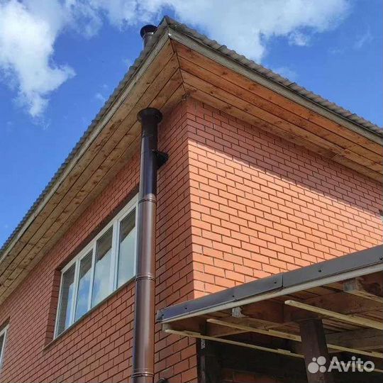 Крашеный дымоход и вентиляция. Порошковая покраска