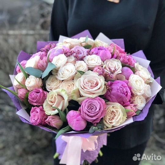 Цветы розы букет