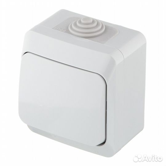 Выключатель Systeme Electric Этюд одноклавишный накладной серый (BA10-041C)