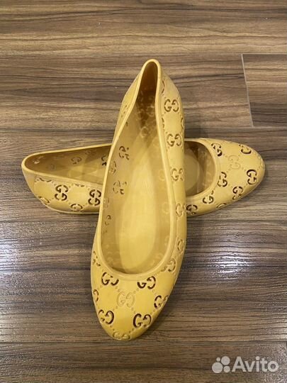 Резиновые балетки Gucci