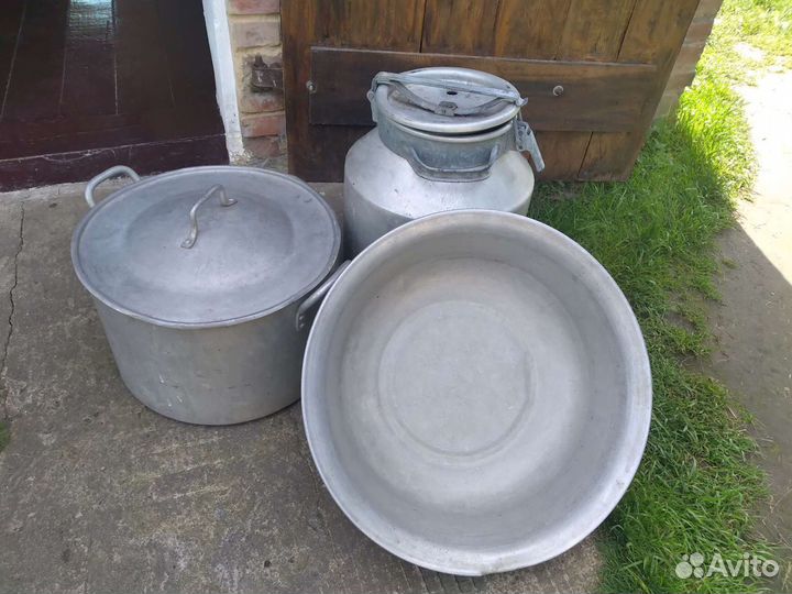 Фляга,таз,аллюминиевые