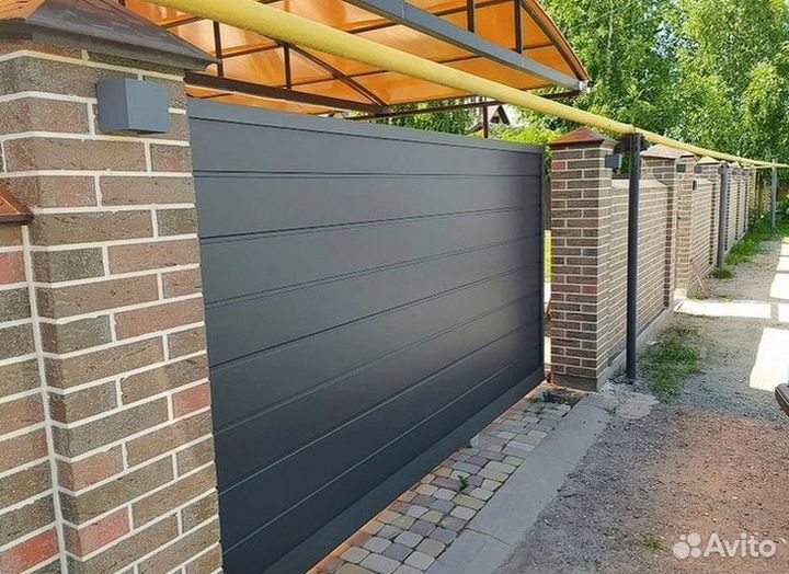 Откатные ворота свое производство