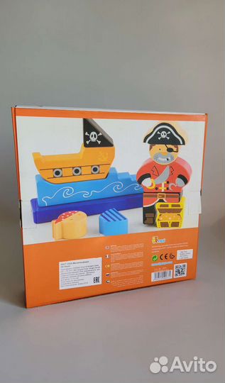 Магнитный 3D Пазл Пираты 10 деталей (дерево)