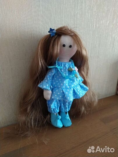 Текстильная кукла, ручная работа, 23 см