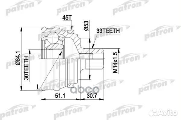 Шрус PCV1122 patron