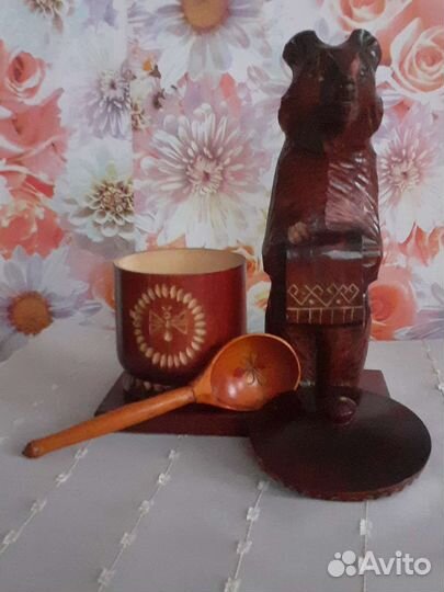 Резьба по дереву (медведь)