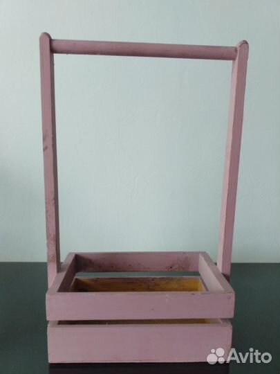 Ящик деревянный с ручкой для декора