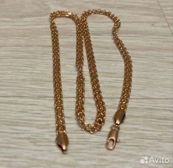 Позолоченая цепь 54 см