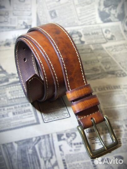 Кожаный ремень ручной работы
