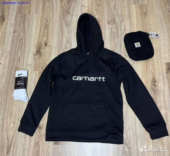 Худи Carhartt на флисе 3 цвета новые (Арт.87481)