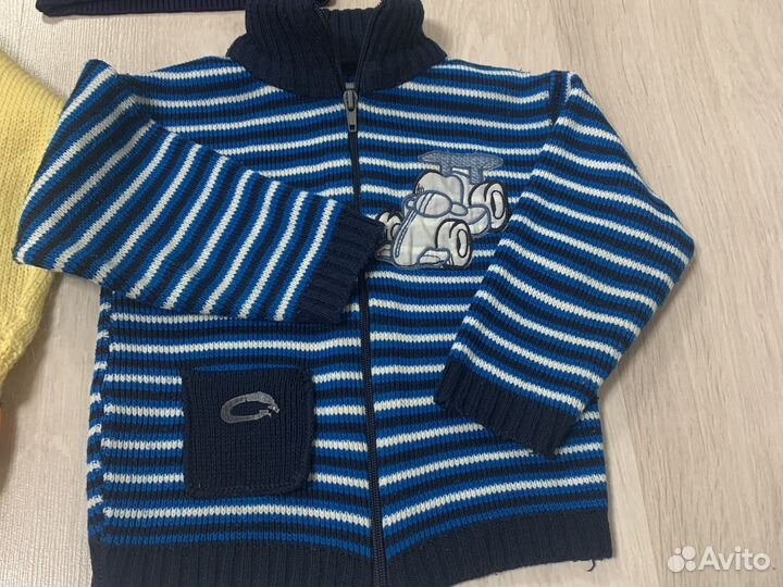 Теплые кофты для мальчика 80-92