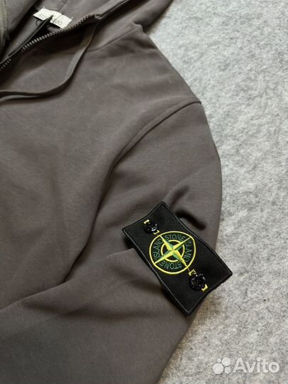 Зип худи Stone Island серая