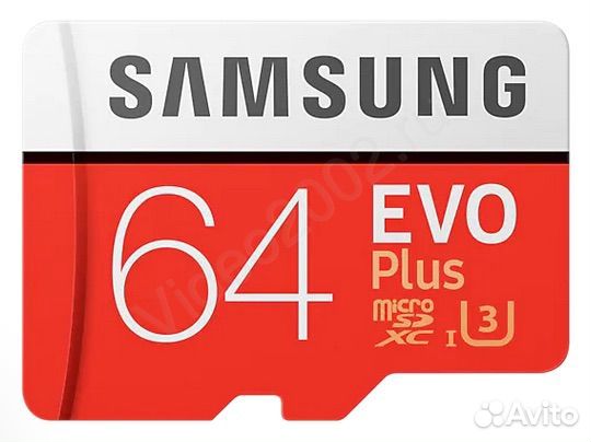 Карта памяти MicroSD Samsung EVO Plus microSD 64гб