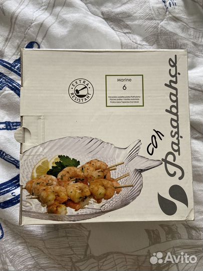 Набор тарелок стеклянных