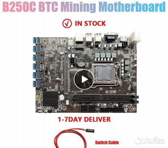 Материнская плата btc b250c +celeron3900+8gb2400