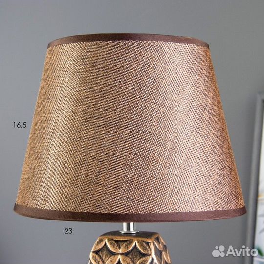 Лампа настольная 16445/1WT E14 40вт бронза 22х22х3