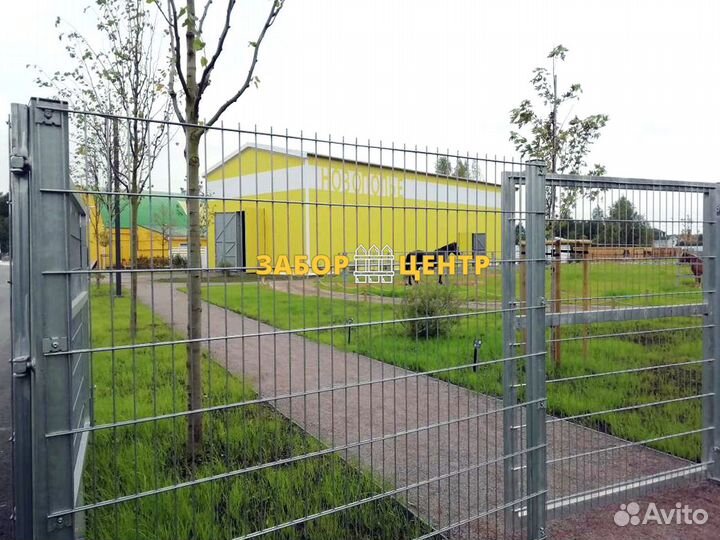 3D и 2D заборы из сетки Гиттер, Лесколово