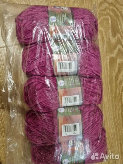 Пряжа для вязания плюшевая