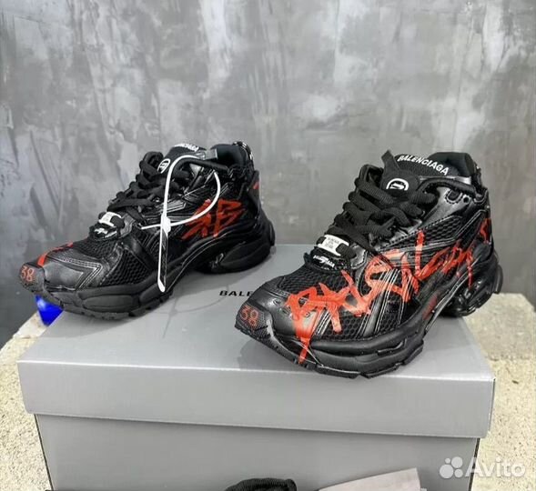 Balenciaga Runner Graffiti Black Red