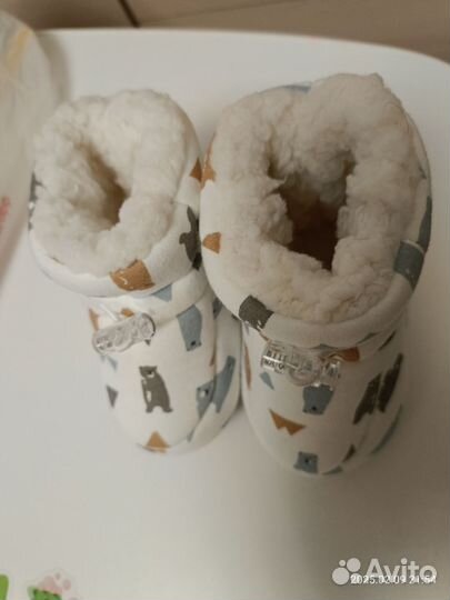 Пинетки для новорожденных зимние