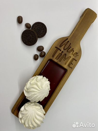 Сырная тарелка/менажница с эпоксидной смолой