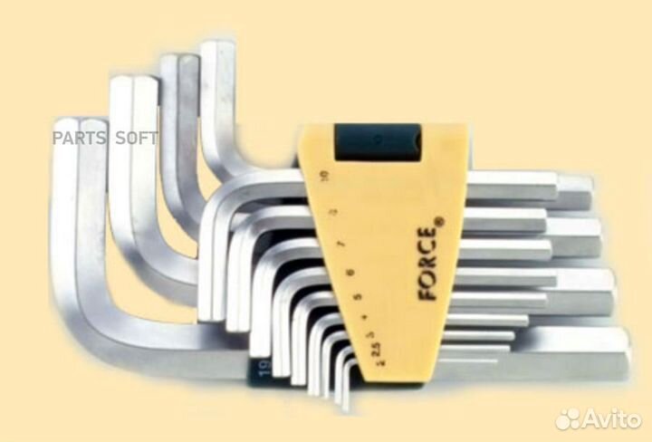 Force 5137 Набор шестигранников Г-образн.2-19 мм