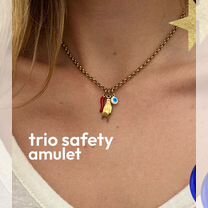 Колье с подвесками от сглаза 'trio safety amulet'