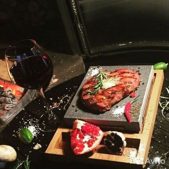 Вулканический камень для жарки мяса