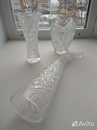 Хрусталь, стопки, вазы, рюмки