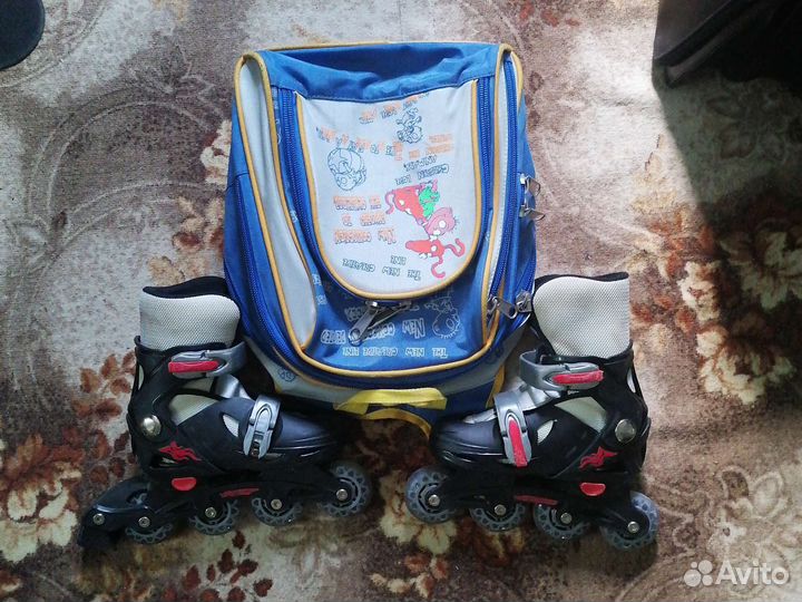Роликовые коньки детские раздвижные