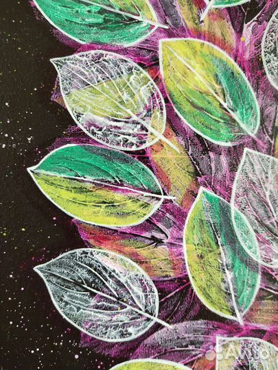 Картина абстракция акрилом, 20*30 см