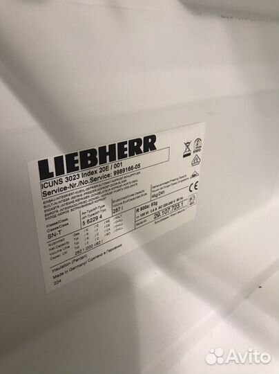Холодильник liebherr бу встраиваемый