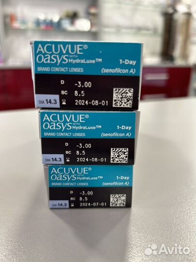 Линзы контактные acuvue oasys однодневные