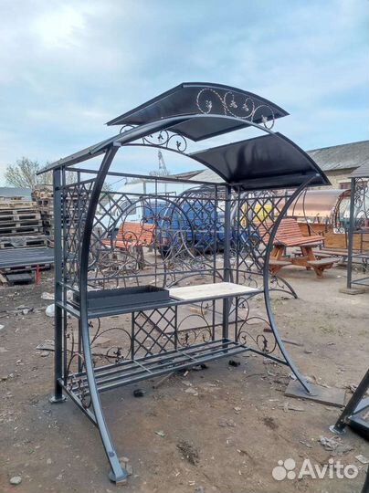 Кованые мангалы с крышей