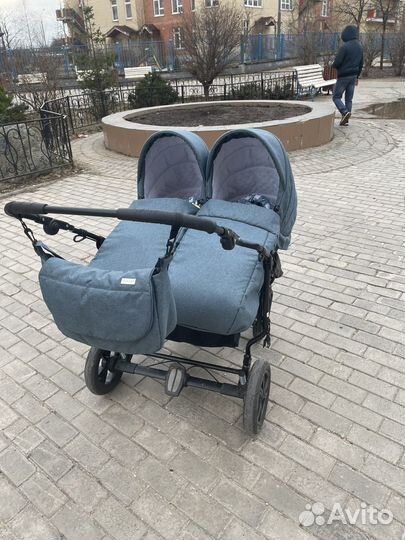 Коляска для двойни Mikado Tween De Luxe 3 в 1
