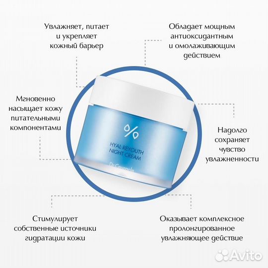 Ночной крем с гиалуроновой кислотой Dr. Ceuracle