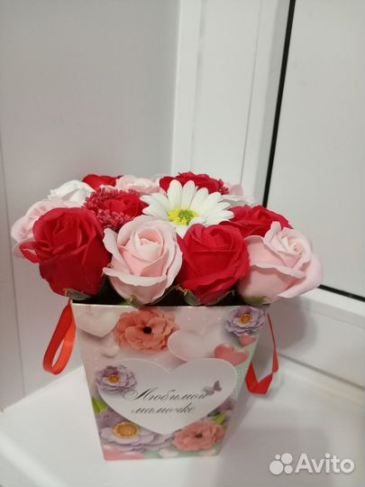 Букет из мыльных роз