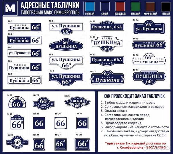 Адресные таблички Севастополь