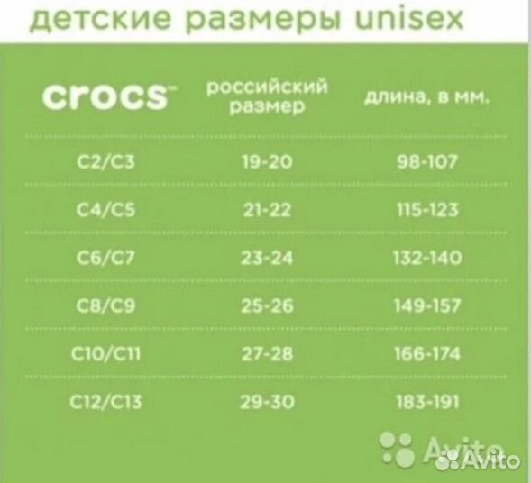 Резиновые сапоги Crocs C8/C9