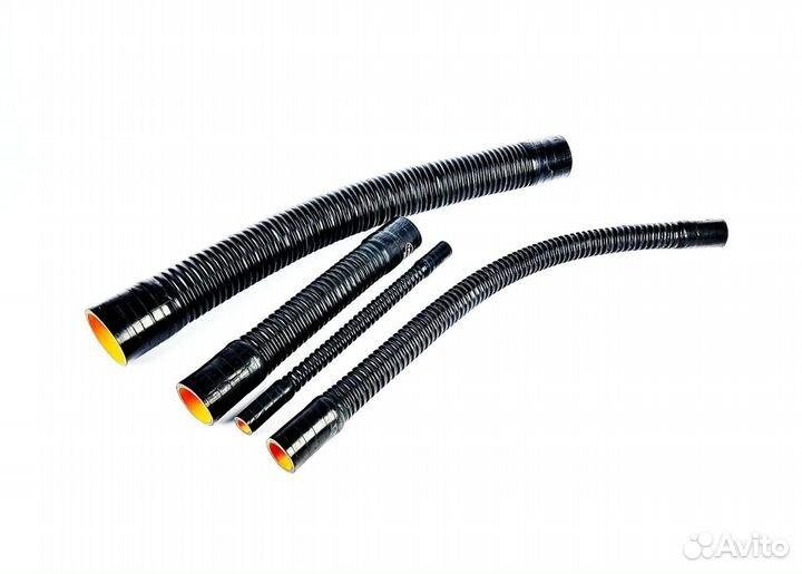 Шланг силиконовый гофрированный черный