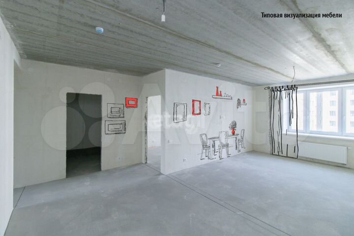 2-к. квартира, 71,2 м², 2/10 эт.