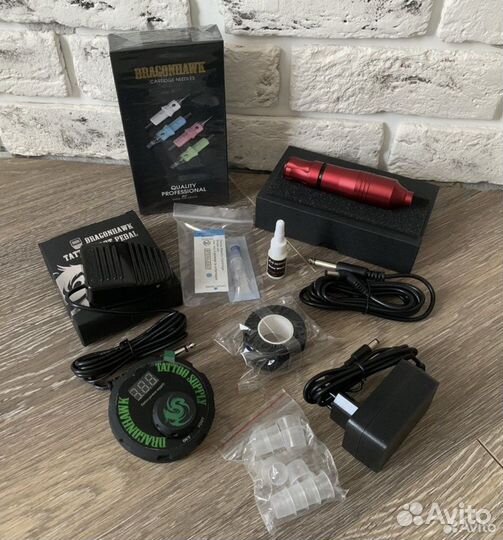 Тату машинка DragonHawk с блоком и педалью