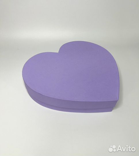 Подарочная коробка Сердце 27х25х5 см Сиреневая
