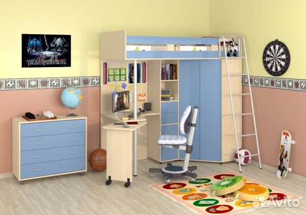 Кровать-чердак Теремок М85